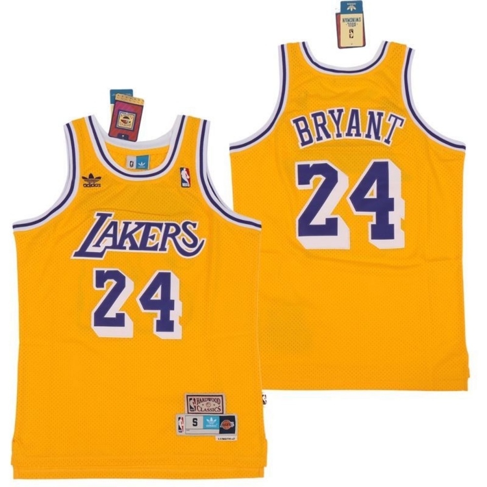 New Mens Adidas Kobe Bryant Los Angeles Lakers Jersey Multiple Sizes Yellow - Picture 1 of 4
